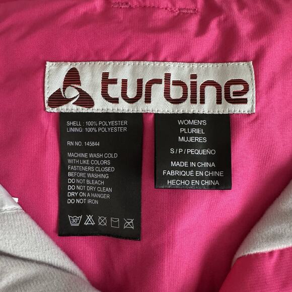 TURBINE Women’s Snow Ski Pants SMALL Pink Insulated Waterproof Adjustable Waist - Picture 8 of 12